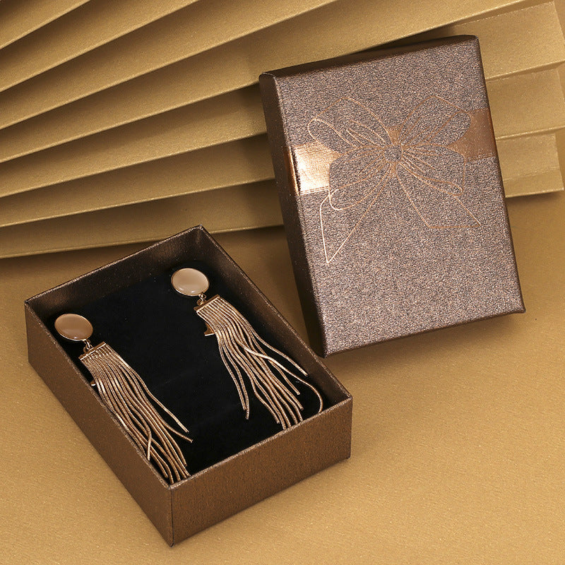 Chic Bow Jewelry Gift Box Set: Necklace & Earrings