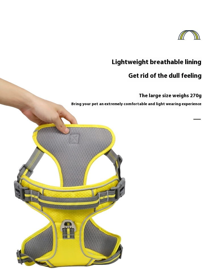 QS 076 Nylon Pet Chest Strap with Chain Ring and Rope Packing