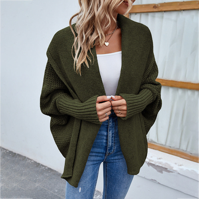 CozyLuxe Batwing Knit Cardigan - Women's Fall Fashion - LauBelle