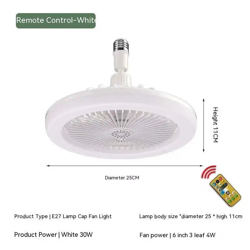 6 Inch 30W Universal Fan Lamp with Remote Control and Fragrance Feature Remote Control Fan White / 30W Universal Lamp