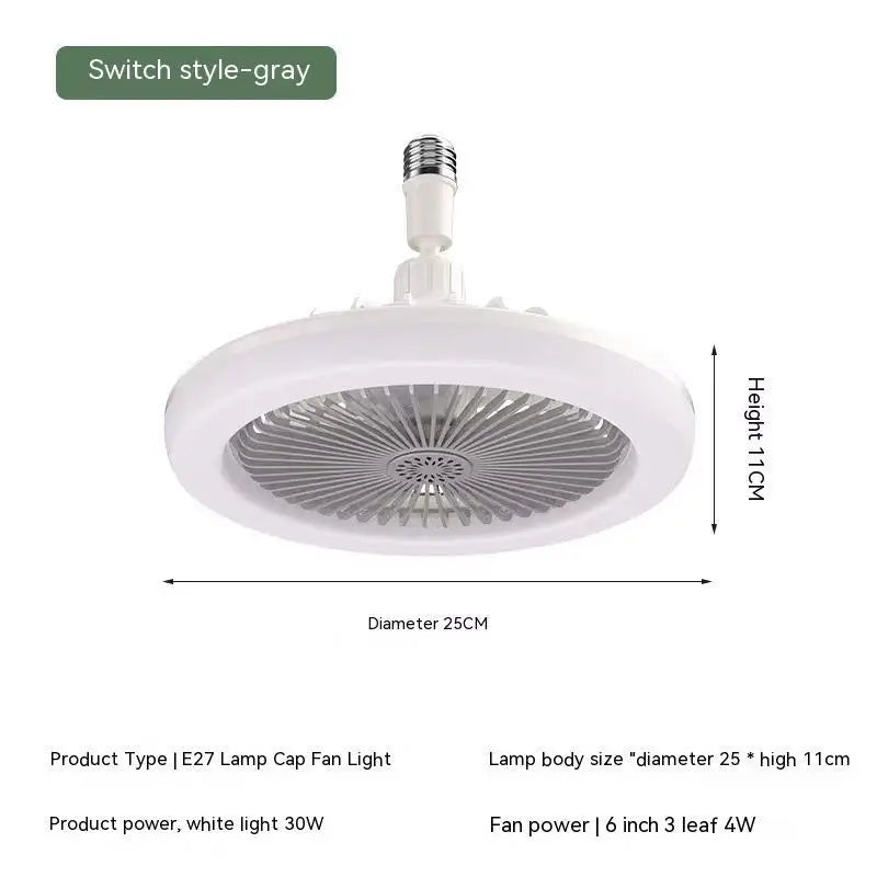 6 Inch 30W Universal Fan Lamp with Remote Control and Fragrance Feature Fragrance Fan Lamp Gray / 30W Universal Lamp