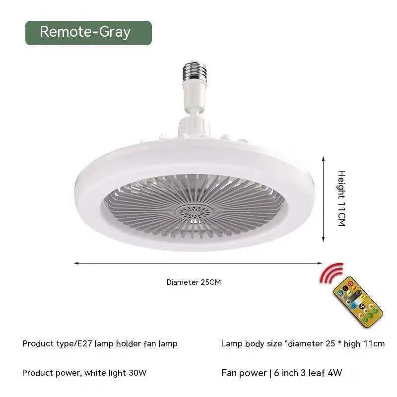 6 Inch 30W Universal Fan Lamp with Remote Control and Fragrance Feature Remote Control Fan Lamp Gray / 30W Universal