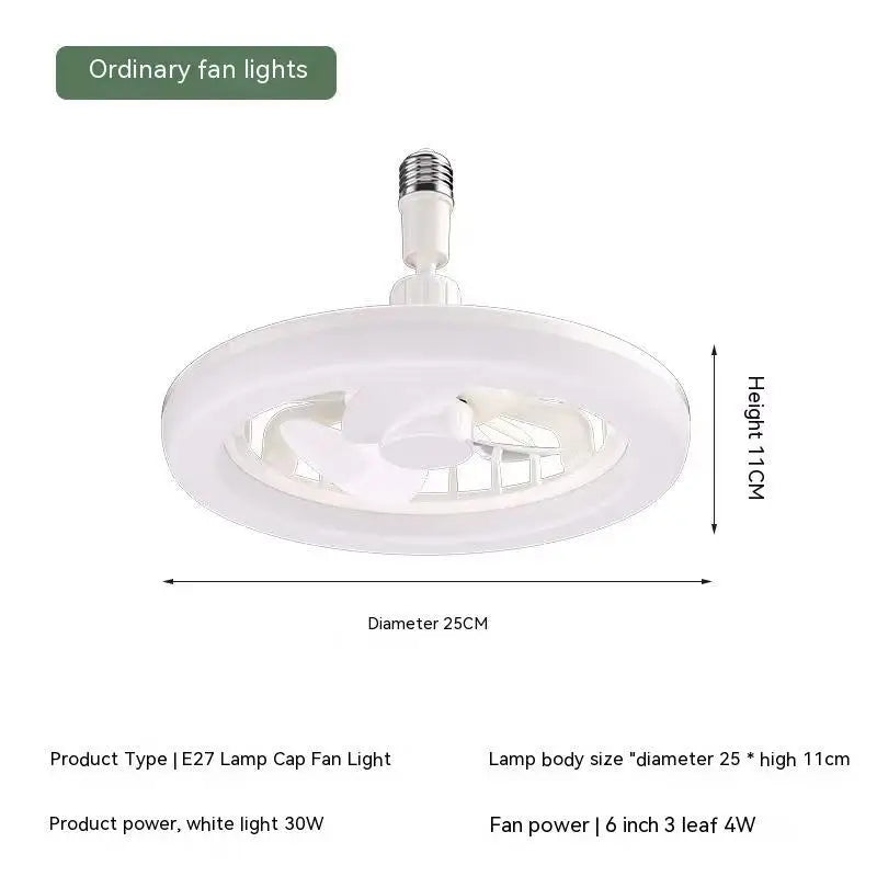 6 Inch 30W Universal Fan Lamp with Remote Control and Fragrance Feature Ordinary White / 30W Universal Lamp Holder