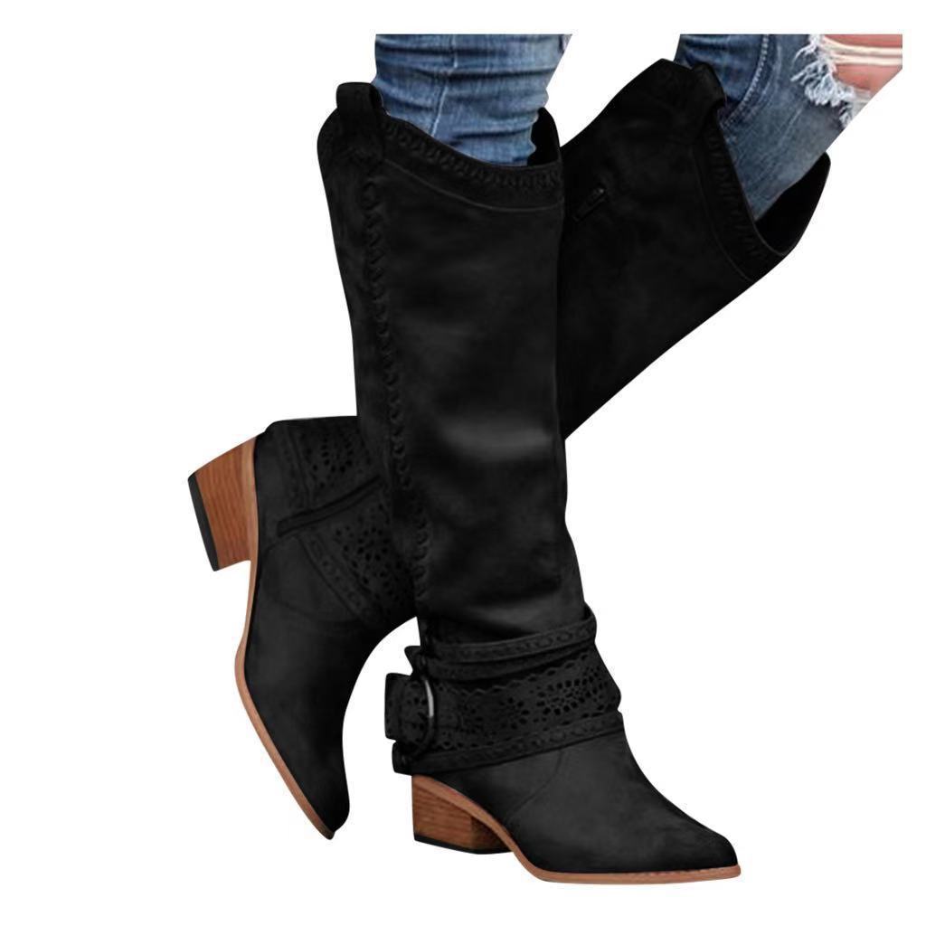 Knightly Chic: Women's Mid Martin Boots Collection - LauBelle Brand