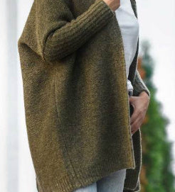 Chic Bat Sleeve Oversized Hooded Cardigan Sweater - LauBelle Brand