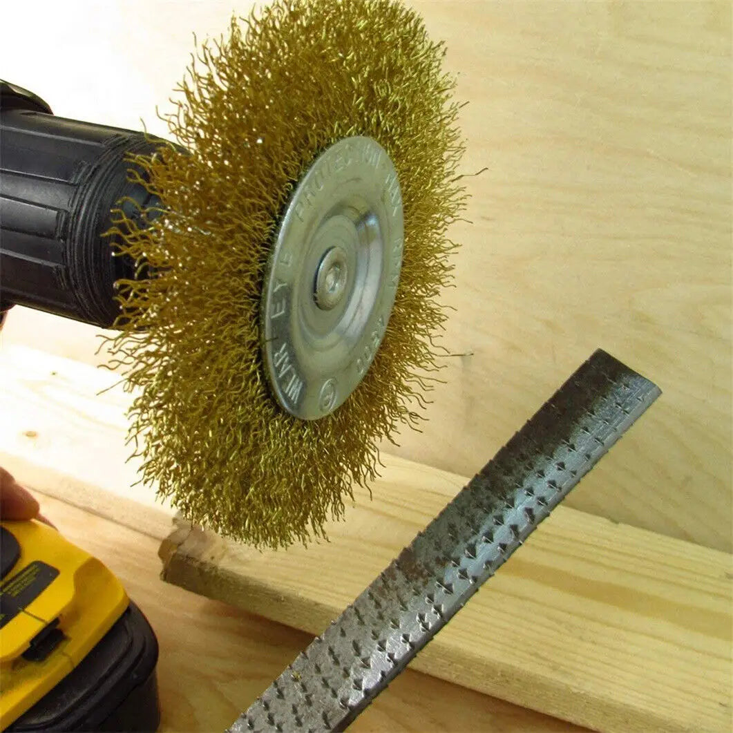 Steel Wire Grinding Brush Set 9 Pieces for Rust and Paint Removal