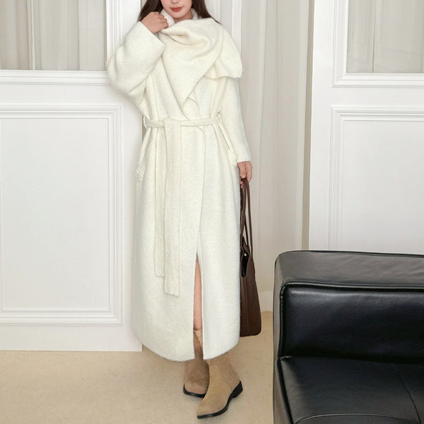Korean Chic Lapel Sweater Coat for Women – Idle Style - LauBelle