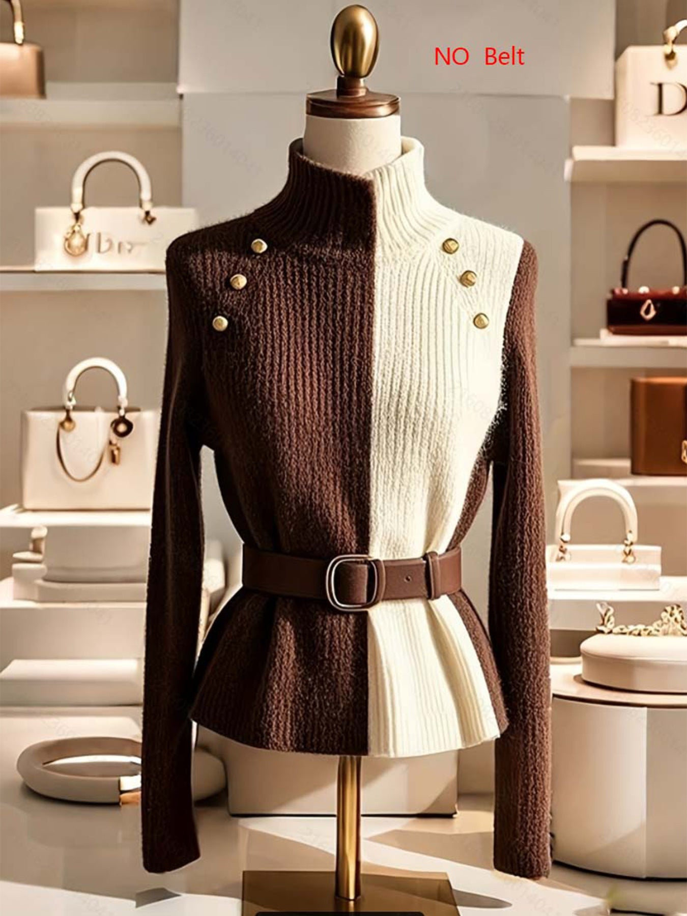 ChromaSwitch Turtleneck Pullover Sweater - LauBelle Brand