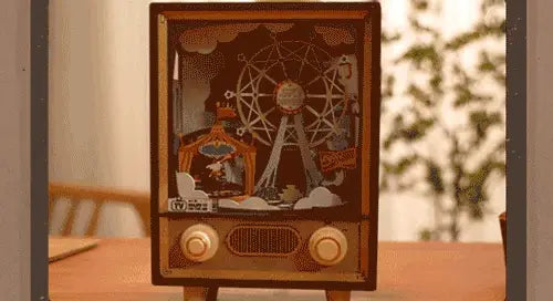 Leather and PET Case with Roller Coaster and Movable Circus Design