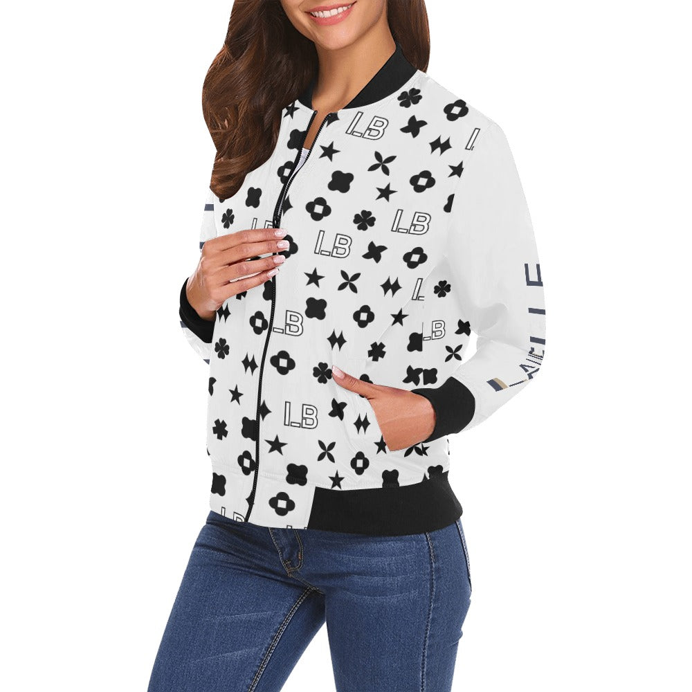 All Over Print Bomber Jacket for Women ( H19) - LauBelle Brand