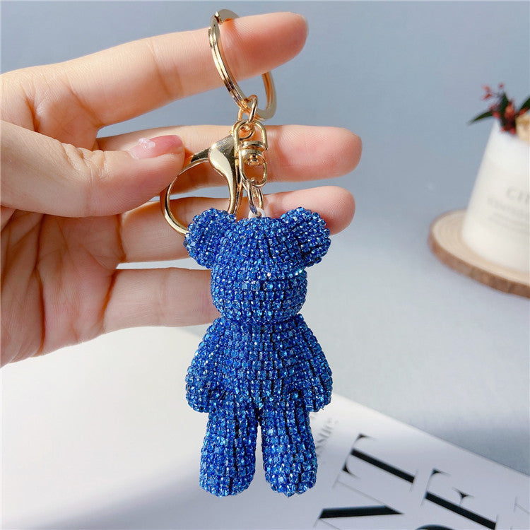 Sparkle Bear Cartoon Diamond Keychain Charm - LauBelle