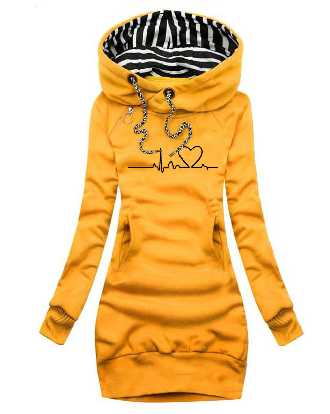 Heart Wave Women's Cozy Hoodie Pullover - LauBelle Brand