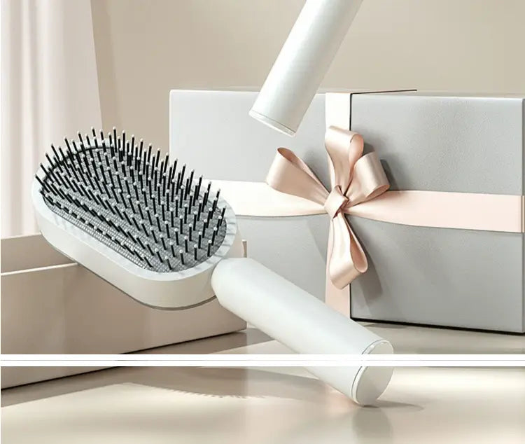 Self Cleaning Hairbrush with 3D Air Cushion for Healthy Hair