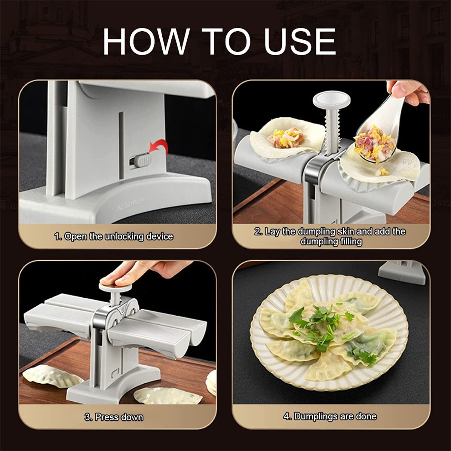Dumpling DuoPress: Double Head Mold & Noodle Maker - LauBelle Brand