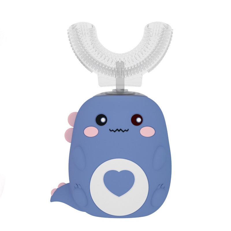 Children'S Electric Toothbrush Food Grade Silicone Oral 360 Degree Automatic Usb Charging Smart Children'S Toothbrush U-Shaped - LauBelle