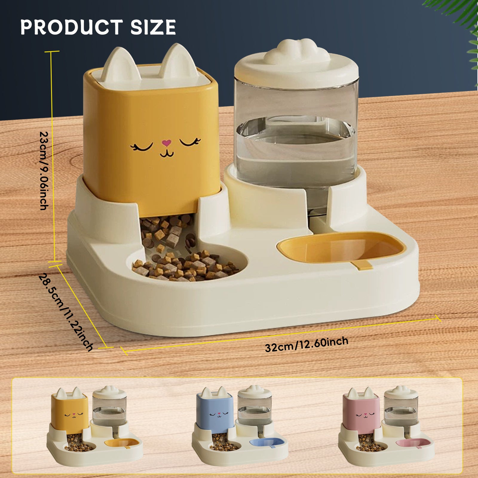 PetPal DuoFeeder: Auto Water & Dry/Wet Food Station - LauBelle
