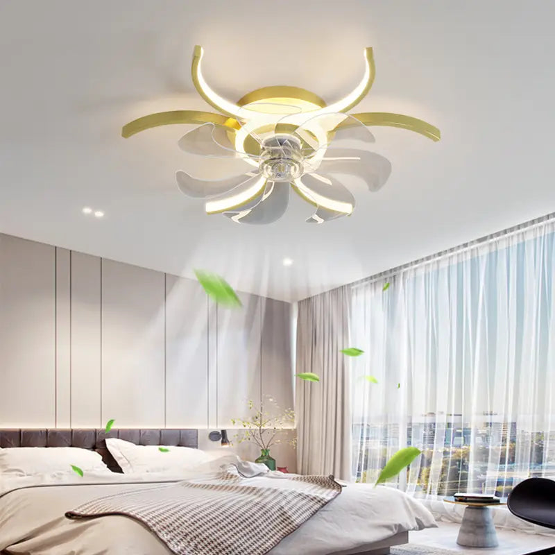 Ceiling Fan with Tricolor Dimming Remote Control and 6 Speed Settings