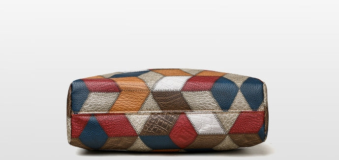 GeoRetro ColorMatch Shoulder Tote - LauBelle