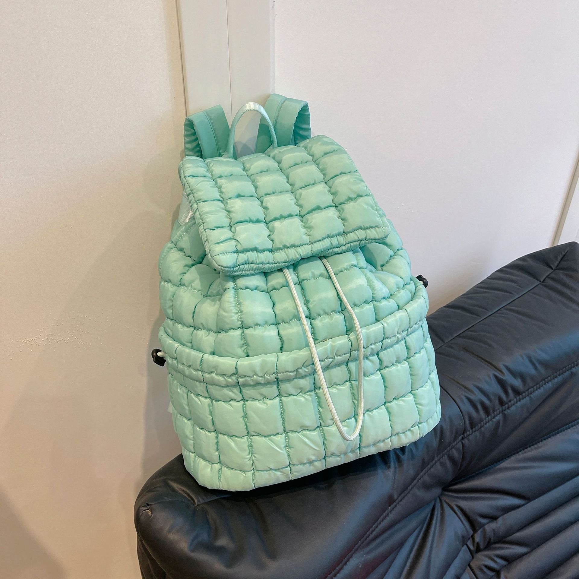 CandyColor Puffy Quilted Women’s Travel Backpack - LauBelle Brand
