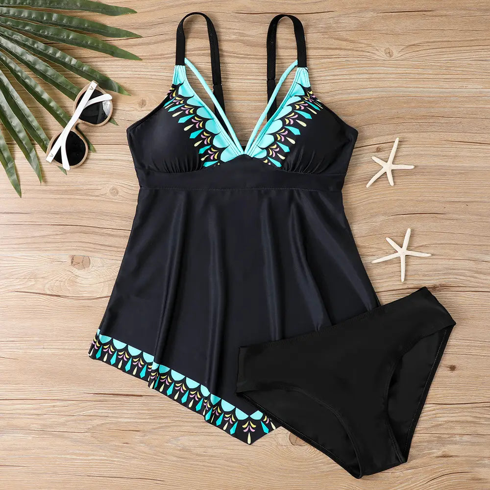 Bikini Printed Split Skirt Swimsuit Female Leopard Print