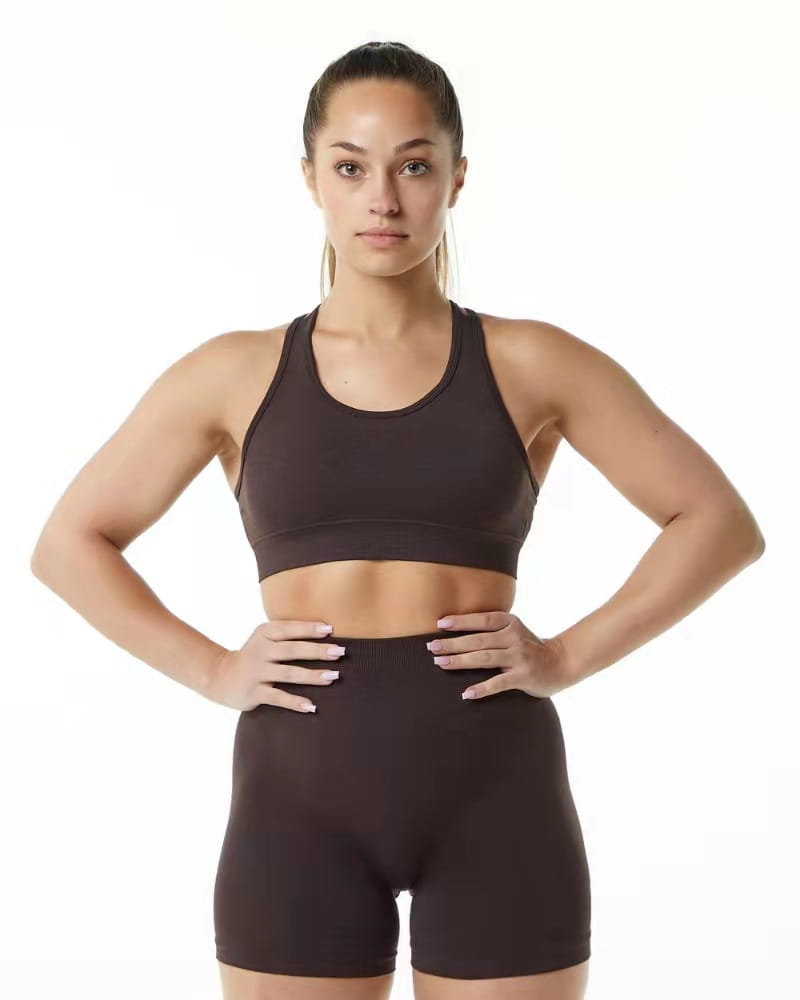 Vest Dames Schokbestendig Hoge Sterkte Geïntegreerde Ondergoed Shorts Fitness Yoga Set