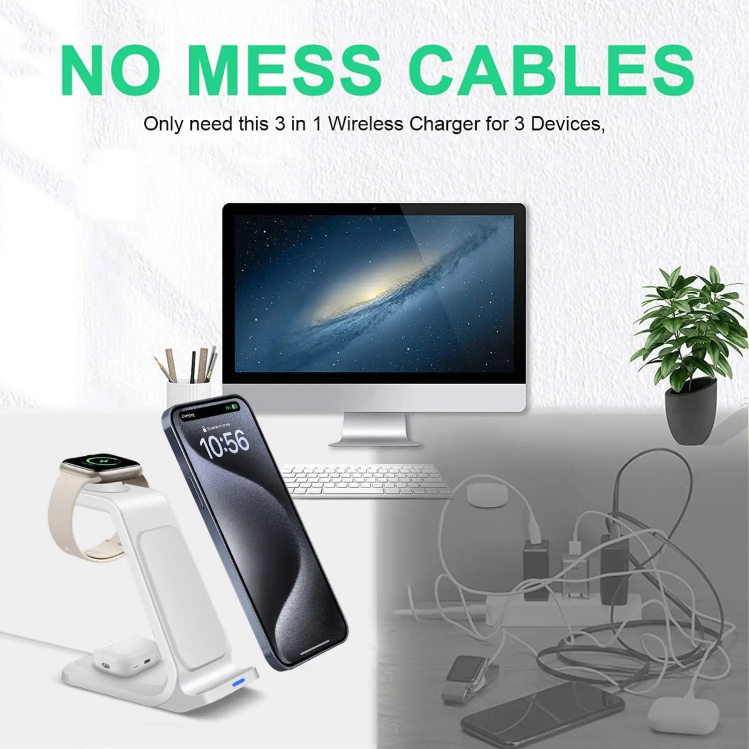 Three In One Wireless Charger Bracket Base for Multiple Devices