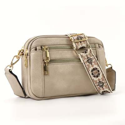 Chic Two-Tone PU Crossbody Wallet Bag for Women - LauBelle Brand
