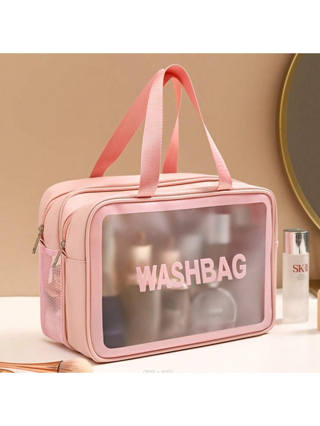 Matte Double Layered Washing and Stimulating Bag Set Large and Medium