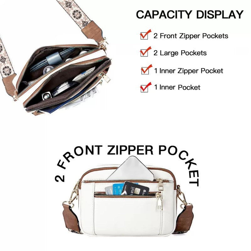 Chic Two-Tone PU Crossbody Wallet Bag for Women - LauBelle Brand