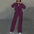 VivaFlex Women's Zipper Jacket & Wide Leg Pant Set - LauBelle Brand