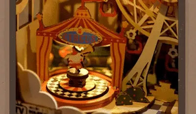 Leather and PET Case with Roller Coaster and Movable Circus Design