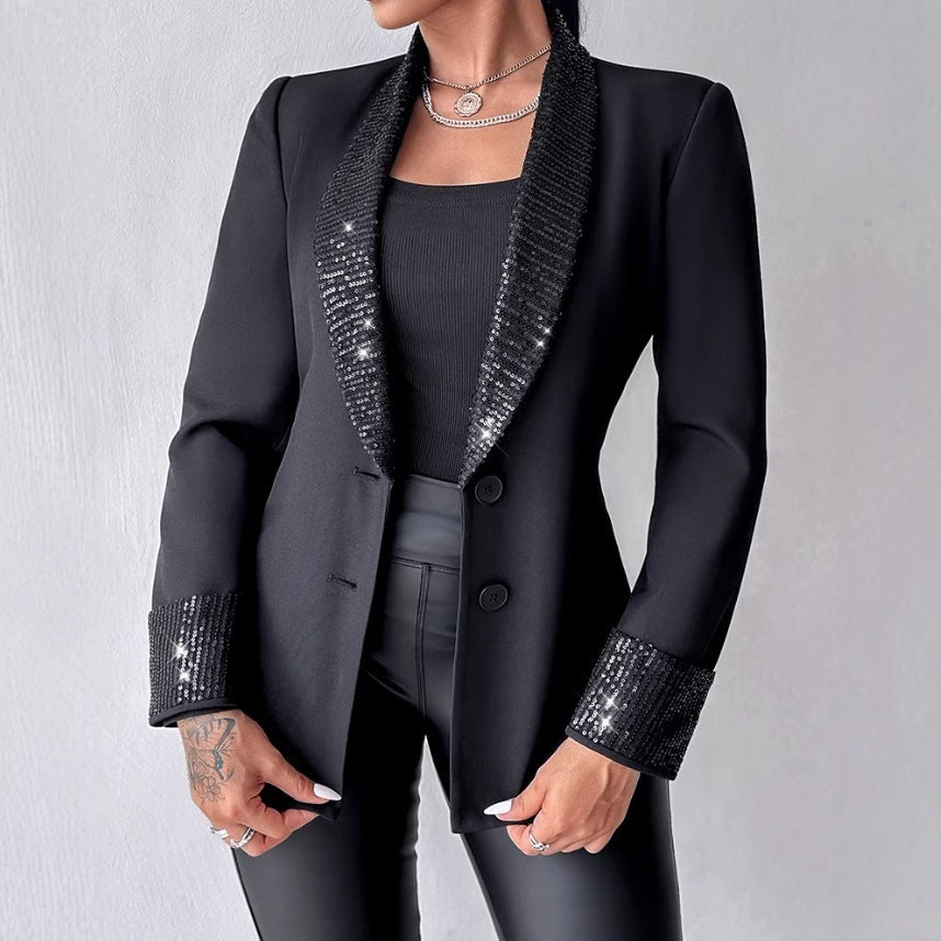 GlamSequin Chic Cross-Border Blazer Jacket - LauBelle