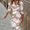 Chic Print Belted Slim Shirt Dress—3/4 Sleeve Lapel - LauBelle Brand