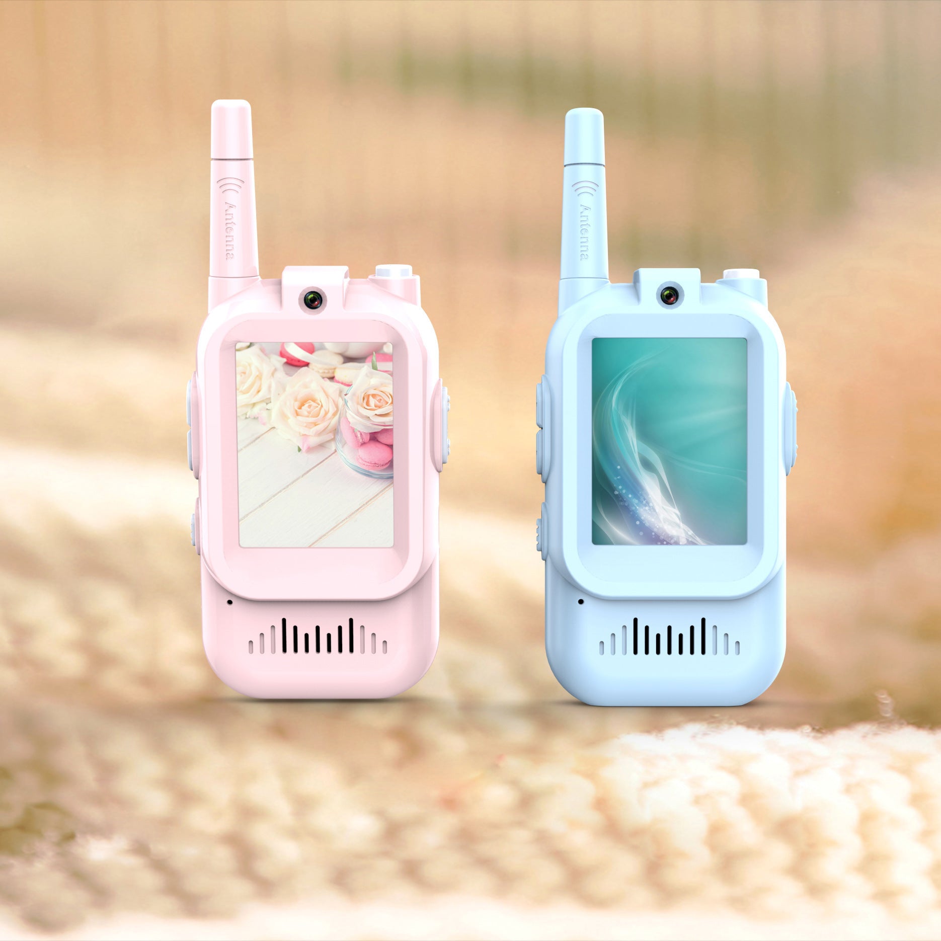 Mini Video Wireless Walkie Talkies For Kids Handheld 2 Pack Rechargeable Intercom Cam Outdoor Family Games Gift For Boys Girls - LauBelle