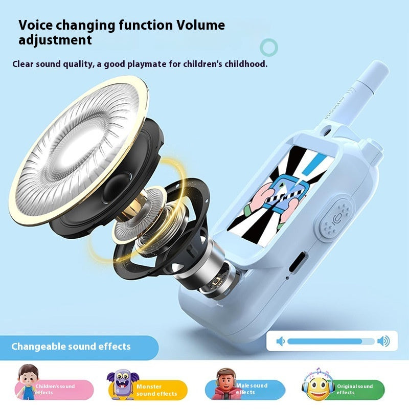 Mini Video Wireless Walkie Talkies For Kids Handheld 2 Pack Rechargeable Intercom Cam Outdoor Family Games Gift For Boys Girls - LauBelle