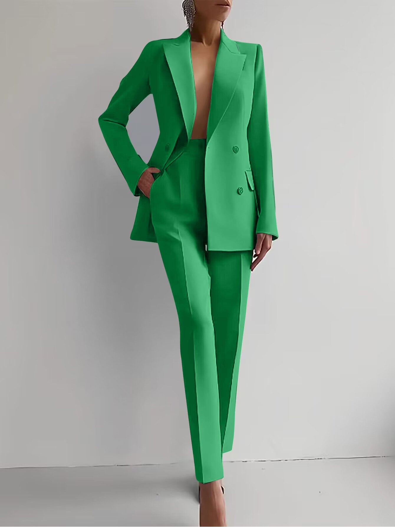 Elegance: Women's Casual Slim Fit Suit Set - LauBelle Brand