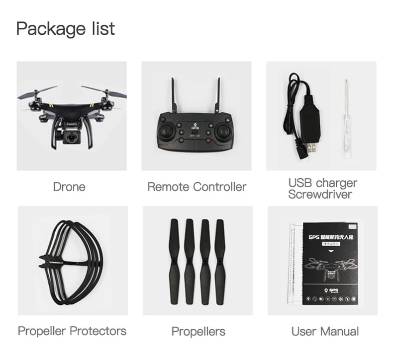 GW168 Remote Control Drone with LED Light and 3D Roll Functions