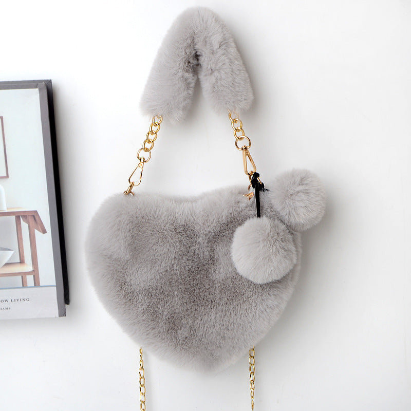 Plush Love Heart Handbag – Valentine’s Day Purse - LauBelle Brand