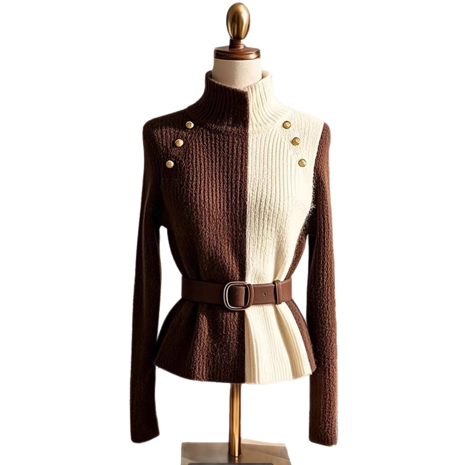 ChromaSwitch Turtleneck Pullover Sweater - LauBelle Brand