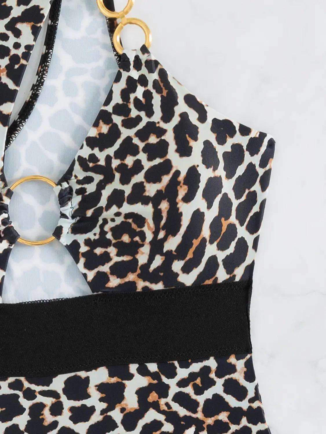 Women’s Black And White Spots Printed Bikini