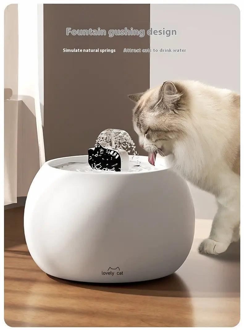 Cartoon Kitty Pet Ceramic Water Fountain