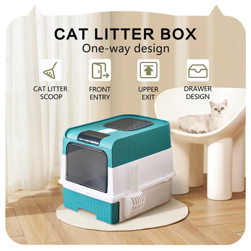 PurrfectEase XL: Odorless, Leak-Proof Cat Litter Box - LauBelle