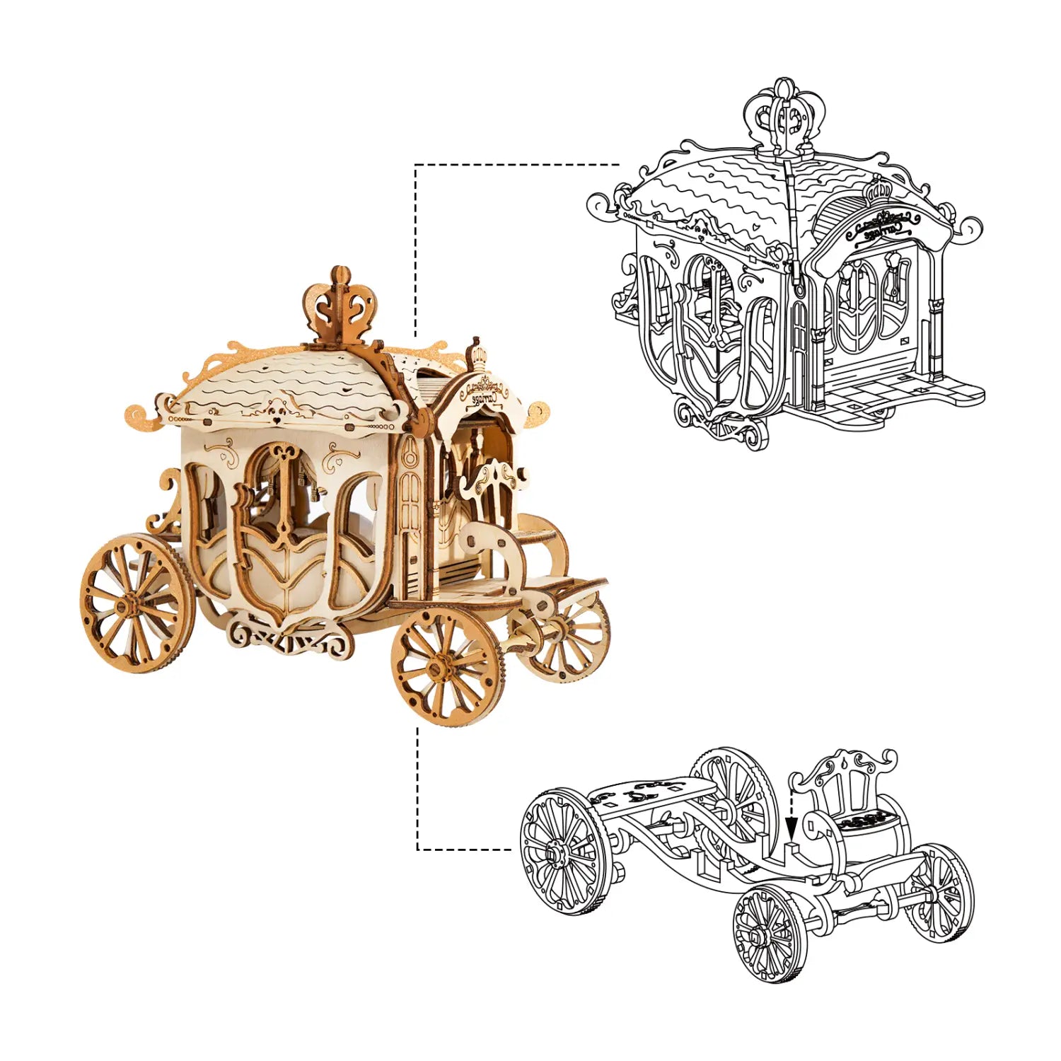 Plywood Package with English Instructions and Accessories No Glue Included