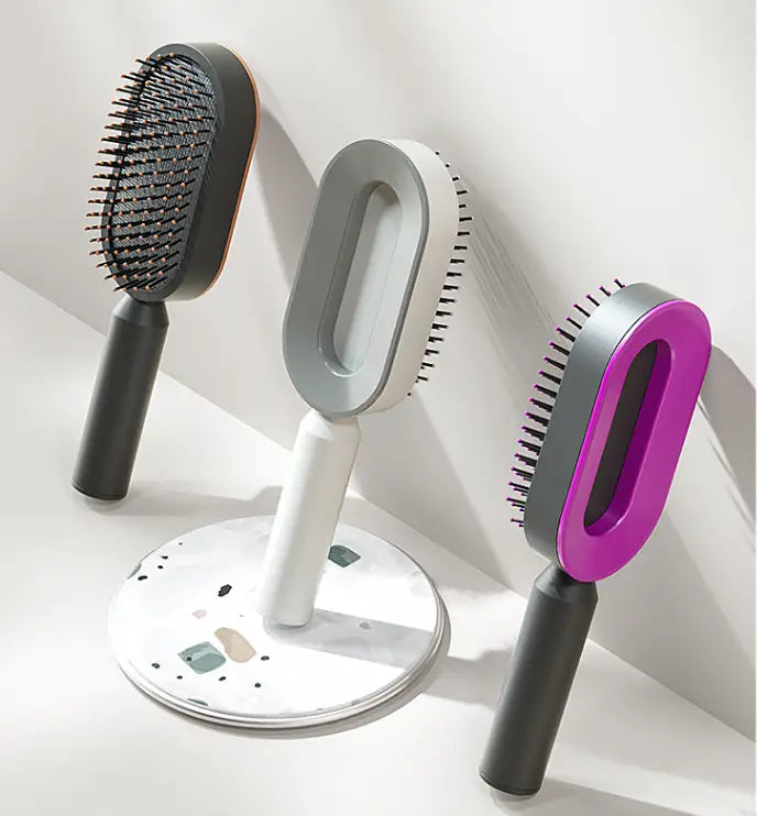 Self Cleaning Hairbrush with 3D Air Cushion for Healthy Hair