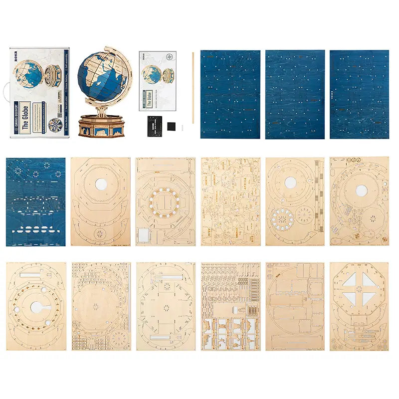 Plywood Package with English Instructions and Accessories Without Wax
