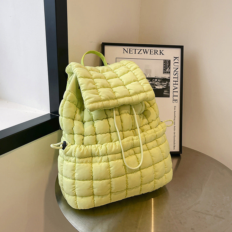 CandyColor Puffy Quilted Women’s Travel Backpack - LauBelle Brand