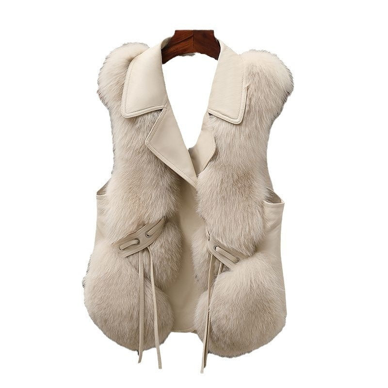 Elegant Patchwork Faux Fur Vest - Autumn/Winter - LauBelle Brand