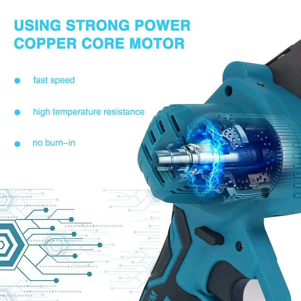 21V Mini Chain Saw Wireless Single Hand Saw for Wood Cutting 4 to 6 Inch