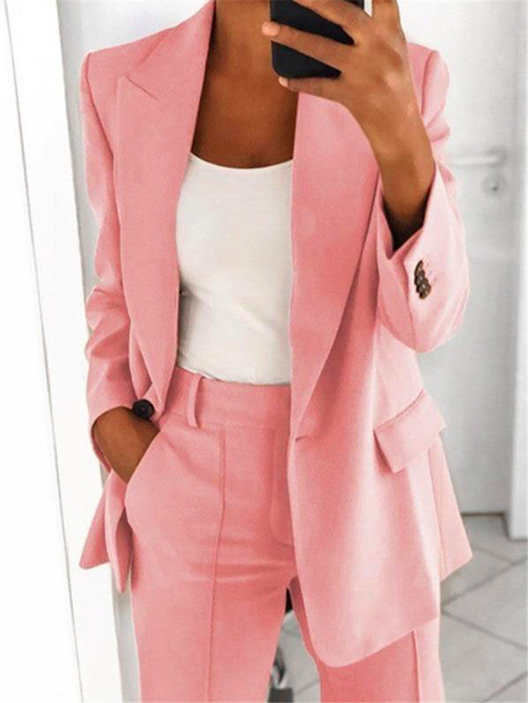 ChicLap Slim Suit: Trendy Blazer & Trousers Set - LauBelle Brand