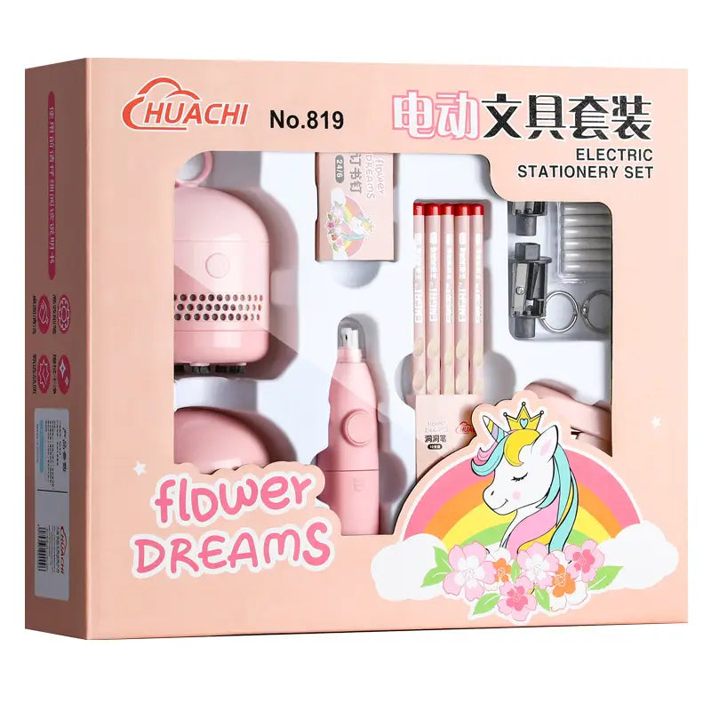 Electric Stationery Set Princess Pink or Prince Blue 11 Piece Set